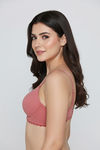 Zivame Padded Regular Wired 3/4th Coverage Tshirt Bra - Faded Rose — thumbnail 4